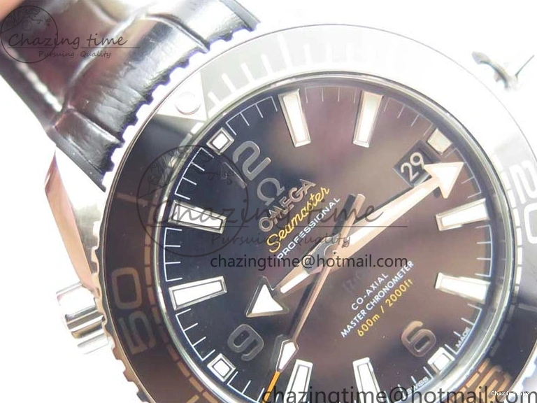 0129 Planet Ocean 39.5mm Black Ceramic Bezel SS VSF 1:1 Best Edition Black Dial on Black Gummy Strap A QuickDry 7889